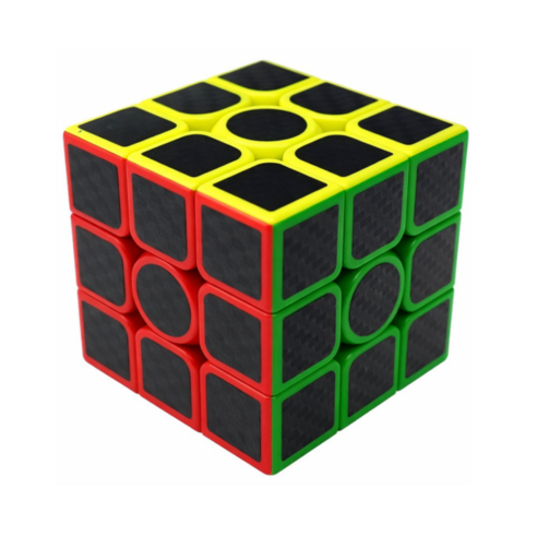 바이아 탄소 3x3 스피드 큐브 퍼즐 두뇌게임, 1개, 혼합 1개, 혼합