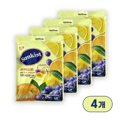 썬키스트 캔디 125g, 125g, 4개