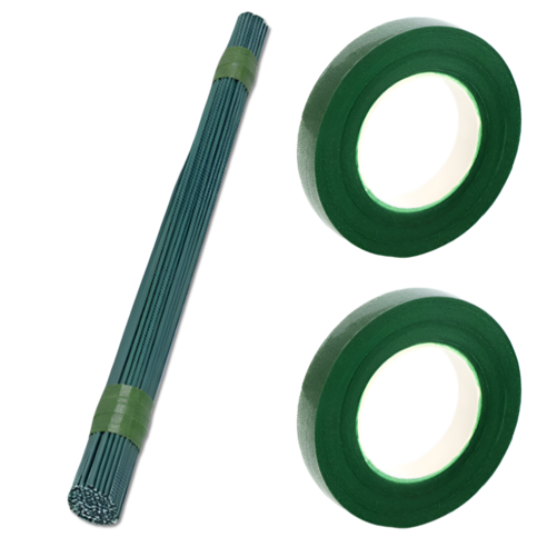 펴나나다 꽃 공예 철사 2mm*30cm + 테이프 2P, 100개