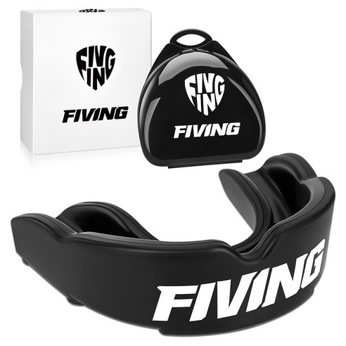 FIVING 복싱 마우스피스 태권도 격투 MMA 농구 마우스가드 치아 보호, 1개, 블랙