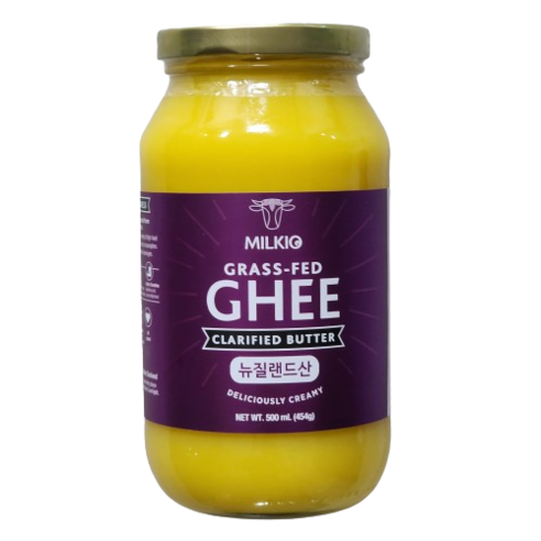 (뉴질랜드) 밀키오 목초사육 방탄커피 기버터 Ghee 454g 개당 용량 × 수량, 500ml × 1개 섬네일