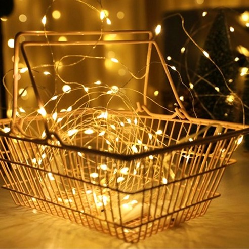DIY 와이어조명 LED 미니전구 수업용 만들기 크리스마스 조명 무드등 트리 캠핑, 1개, 웜화이트 2m
