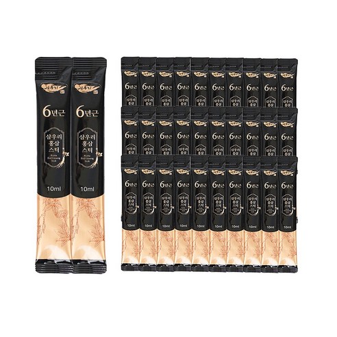 풍기인삼제조창 삼우리 홍삼 블랙 스틱, 30개, 10ml