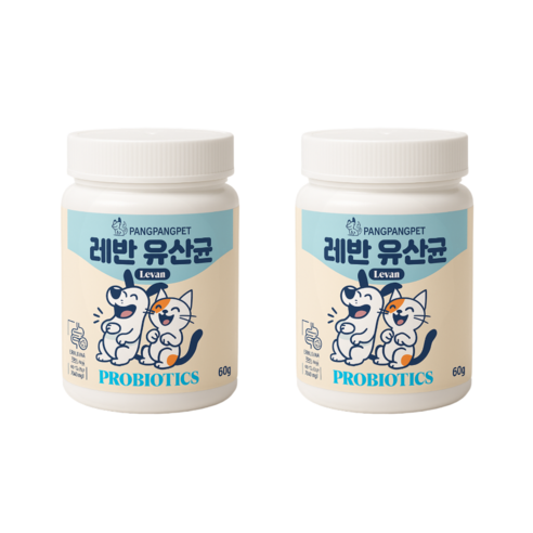 팡팡펫 레반 강아지 고양이 장건강 영양제 설사 변비 유산균, 2개, 장건강/유산균, 60g