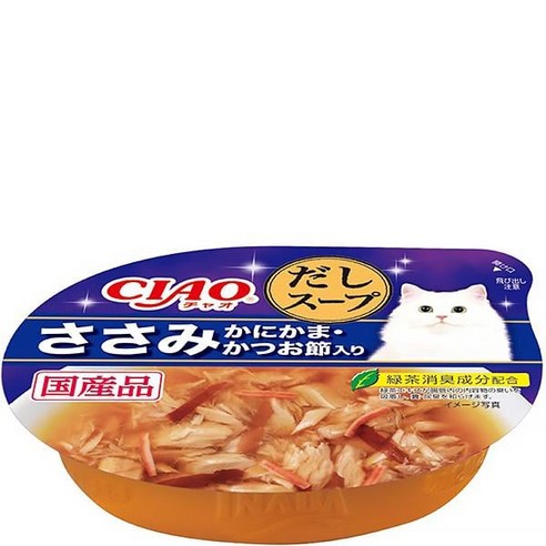 [오늘까까] 이나바 다시스프 컵, 혼합맛(닭가슴살/게맛살/가다랑어포), 60g, 6개