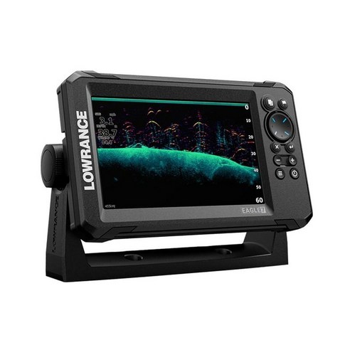 Lowrance Eagle 7 FishFinder/Chartplotter SplitShot HD 변환기 사전 로드된 CMAP 내륙 차트 7인치 IPS 스크린 블랙 0001611, EAGLE 17.8cm(7인치) TripleShot