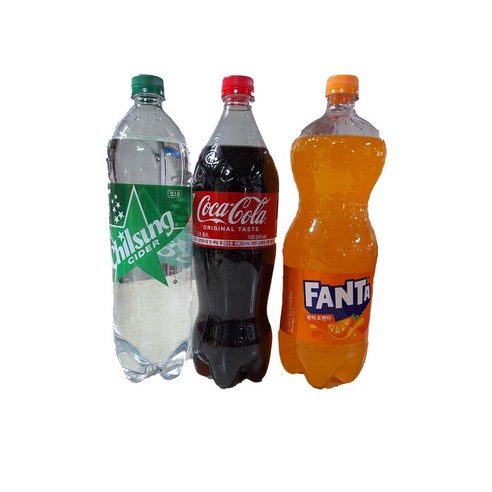 [드링킹] 코카콜라 1.25L 1개+칠성사이다 1.25L 1개+환타 오렌지 1.5L 1개