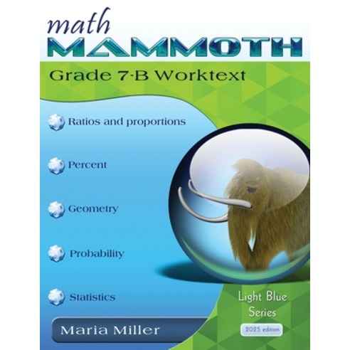 (영문도서)Math Mammoth Grade 7-B Worktext Paperback, Math Mammoth, English, 9781954379206