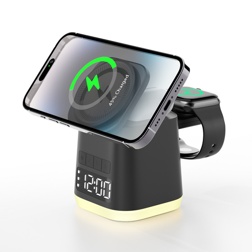 Bolt wave 아이폰/iWatch/Galaxy Watch 15w 6 in1 자석 무선 충전기