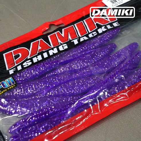 다미끼 아머쉐드 5인치 광어 다운샷 웜, 1세트, 6.4g, 420 PURPLE SILVER
