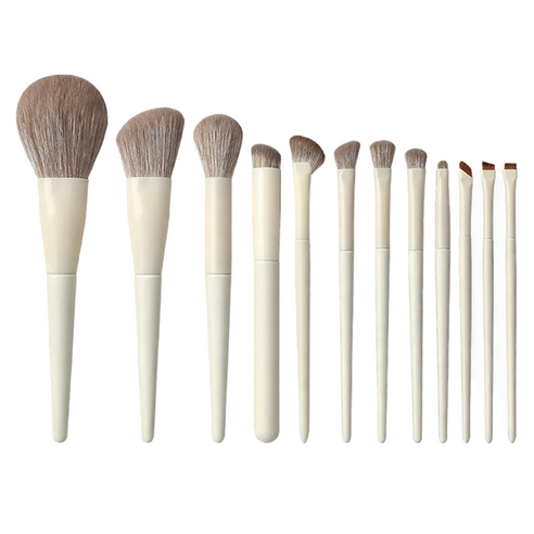 리브앤다 메이크업 브러쉬 세트 12종 부드러운 밀착 발색 초보 브러시 풀세트, 1개, 아이보리