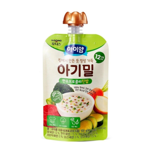 [달콤진] 아이얌 아기밀 한우브로콜리진밥 100g, 1개, 혼합맛(한우/브로콜리)