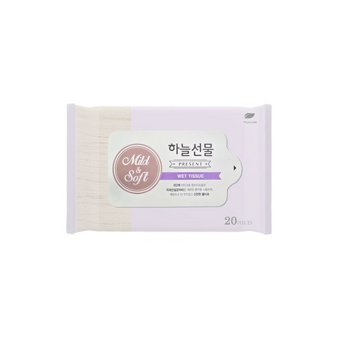 하늘선물 미니 물티슈 휴대형, 20개, 20개입