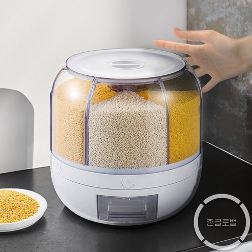 60 원터치 쌀통 회전형