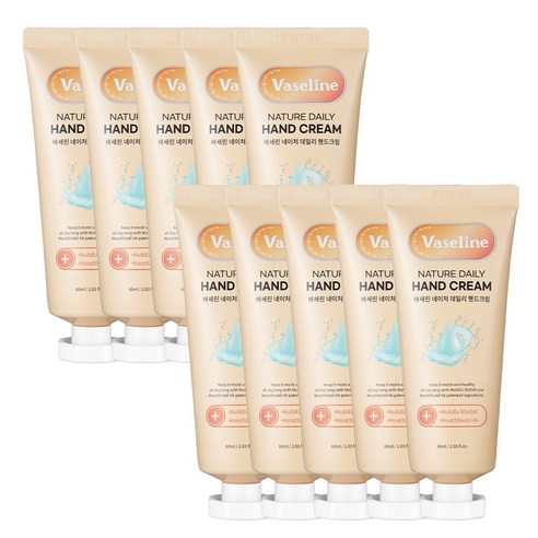 바세린 데일리 고보습 핸드크림 60ml × 10개, 개당 용량 × 수량 섬네일