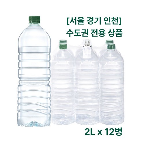 [서울 경기 인천] 수도권 전용 아임에코 무라벨생수 2L x 12개, 2L, 12개