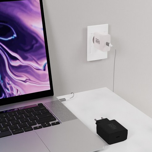 루츠 65W Gan PD PPS C타입 국내생산 초고속 충전기 + C to C 100W 5A E Marker 1.5M 케이블포함 이미지 2