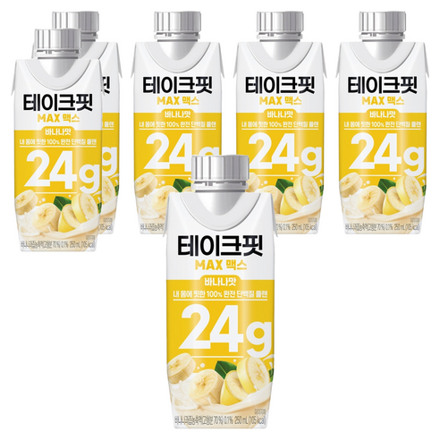 테이크핏 맥스 바나나맛 프로틴 250ml, 6개 솔직 후기 | 실사용자 리뷰 분석 - 상품 이미지 1