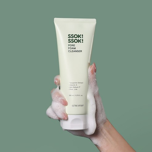 에이썸 쏙쏙 포어 제주 청귤 클렌징폼 대용량 200ml 딱풀폼, 1개