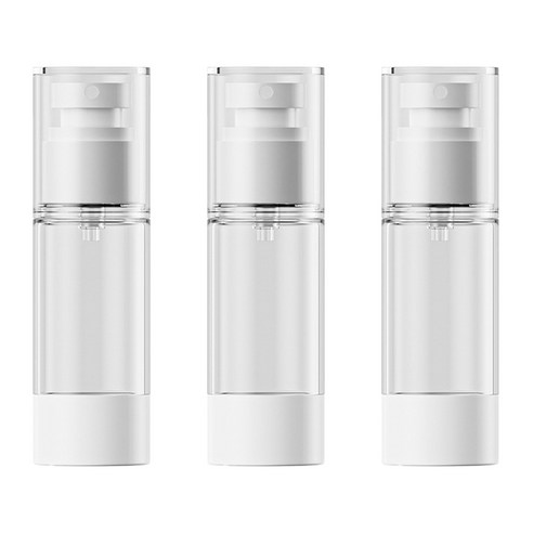 27리빙 휴대용 진공 안개 미스트 스프레이 공병 30ml, 3개, 화이트 + 투명