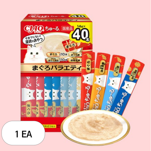 챠오츄르 고양이 버라이어티 짜먹는 간식 40p