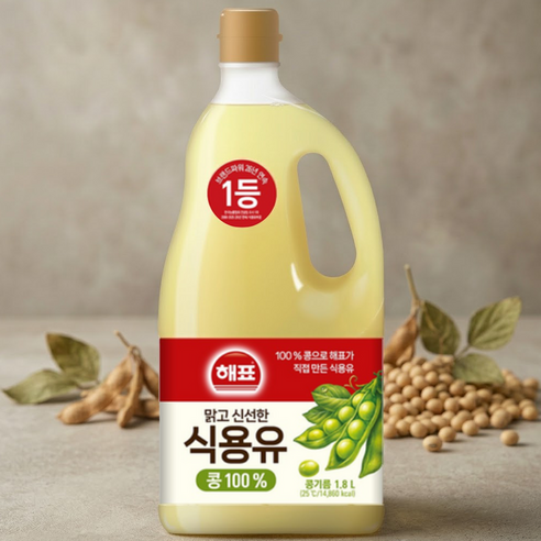 해표 콩기름 식용유, 1.8L, 1개