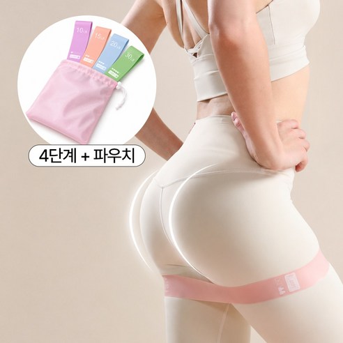 루아나 요가 운동 스포츠 라텍스 루프 밴드 4종세트, 1개, 혼합