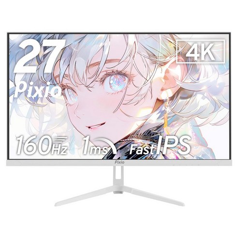 Pixio PX27U Wave White 160Hz 4K Fast IPS PX27UWAVEW 게이밍 모니터 27인치 화이트 화이트, 68.58cm