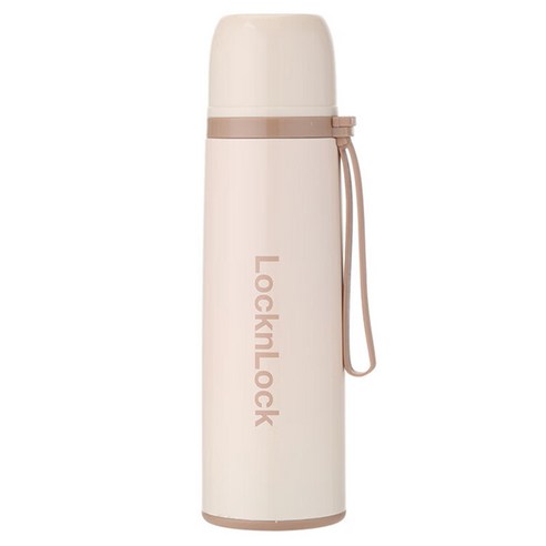 락앤락 컬러풀 스트랩 팝업식 보온병 LHC6791FU, 베이지, 1개, 500ml