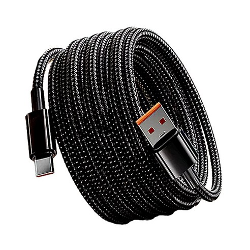 INFOPRISM / C타입 고속충전 데이터 전송 USB케이블 롱케이블 긴케이블 충전선 3m 5m, 1개, 블랙