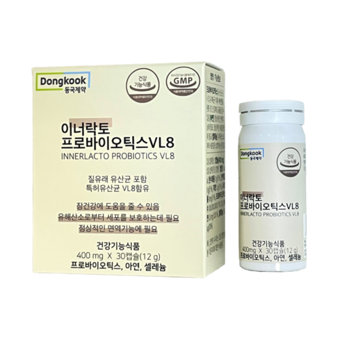 동국 이너락토 질유래 모유유래 락토바실러스 루테리 가세리 VL8, 30정, 3박스 - MCT오일/영양제 | 쿠팡