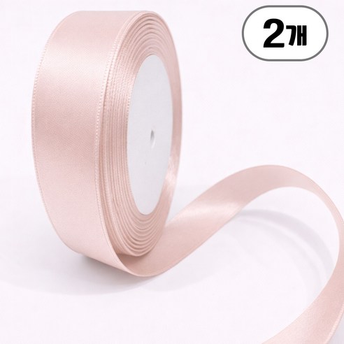공단 리본 20mm 선물포장 리본끈, 2개, 22m, 03 베이비핑크