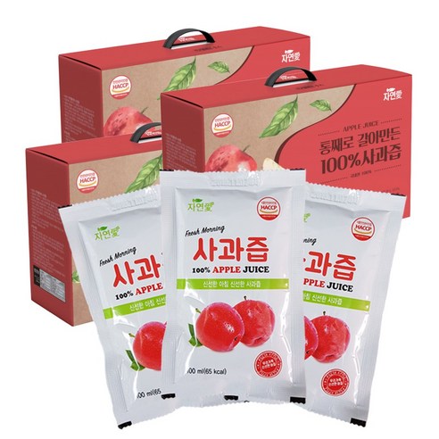 올가득 자연애사과즙 사과즙 100% 30팩 3박스