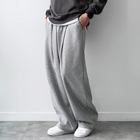 스타일과 편안함을 모두 잡는 FITOJIM 남자 원턱 와이드팬츠!