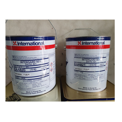 인터내셔날 페인트 인터가드 INTERGARD 821 에폭시 퍼티 2.5L 세트 EAA820 EAA821, 합5L, 1개 - 유성 ...