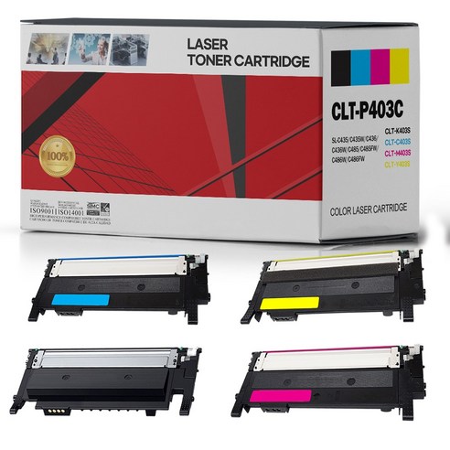 베리웰토너 4색세트 CLT-K403S 삼성 SL-C486W C486FW C436 C436W C435W C485FW C485W 호환, 1개, 4색