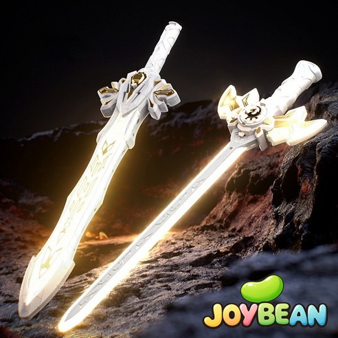 조이빈 LED 엔젤스윙 듀얼 블레이드 광선검 장난감칼, 화이트골드, 1개