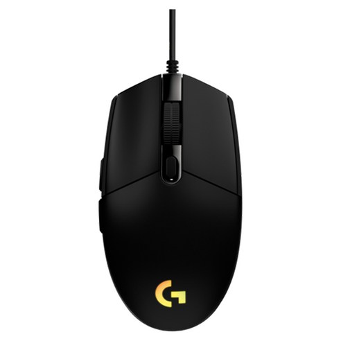 로지텍 G102 라이트싱크 게이밍 유선 마우스, 블랙