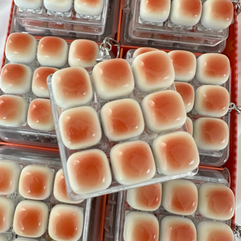 구운 마시멜로 9구 키보드 딸깍이 키링 키캡, 1개, 케이스포함