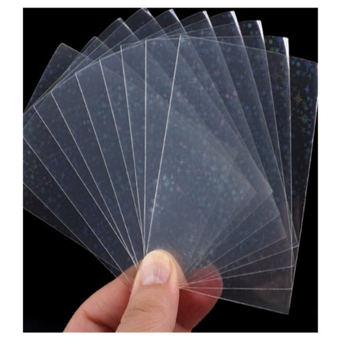 RT리빙 10개 투명 포토 슬리브 61x88mm 카드슬리브, 하트