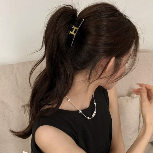 이너원 홀카H 반 머리 숱적은 미들 헤어집게핀