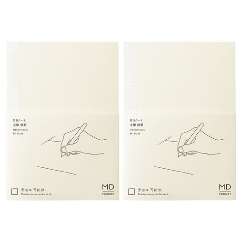 미도리 MD 프로덕트 A6 문고 노트, 무선, 2개