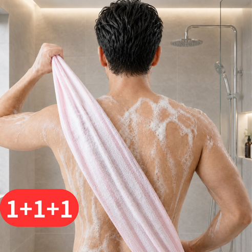 모어데이홈 강력 각질제거 샤워타올 3p, 핑크, 1개, 3개입