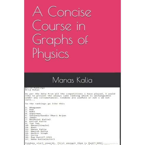 (영문도서)A Concise Course in Graphs of Physics Paperback, Independently Published, English, 9781980838005