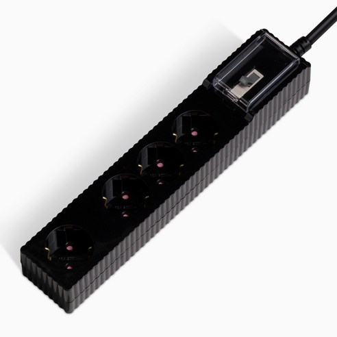 파워존 4000W 국산 고용량 웨이브 멀티탭 과부하차단 4구 50cm 1.5m 3m 5m 7m, 과부하차단 4구 50cm블랙,, 1개