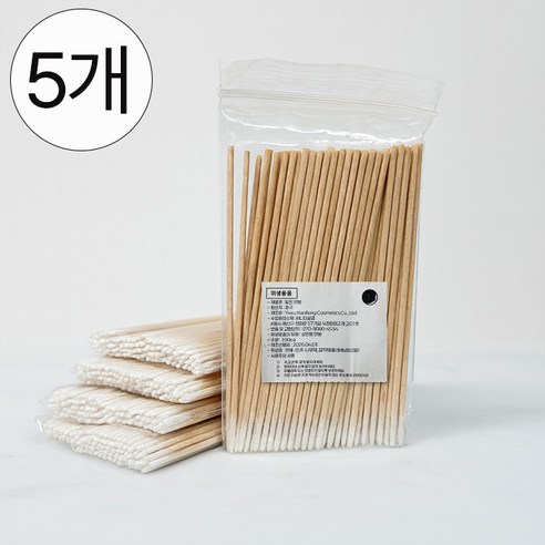 루시드림 위생용품인증 미세 여드름 비립종 압출 면봉 10cm, 5개, 100개입
