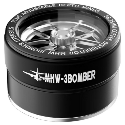 쓰리바머 위 시리즈 무단계 조절형 커피 템퍼 58.35mm, 1개, 블랙