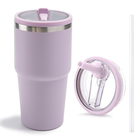 LJL 대용량 스텐리스 텀블러 1180ml/887ml/591ml 보온보냉 텀블러, 1개, 591ml, 보라