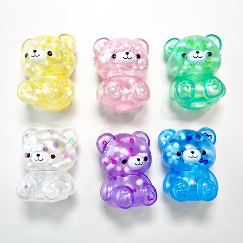 UB toy 곰돌이 말랑이 8cm, 4개, 랜덤