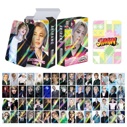 BTS 멤버별 스페셜 에디션 홀로그램 홀로그램 포카 124장 포토카드 60장 스티커 64장 도무송 다꾸 방탄소년단 선물용, 124개, JIMIN(지민)